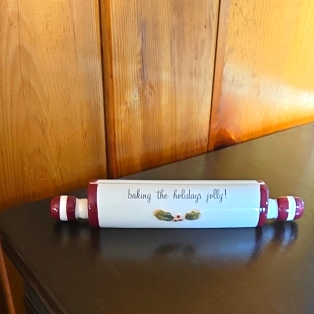 Holiday Rolling Pin Recipe Card Holder Grasslands Road
